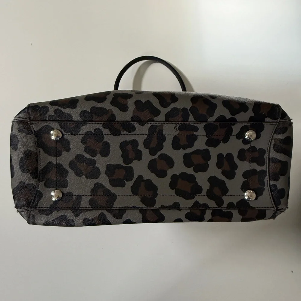 Coach Leopard Print Margot Bag Set - wallet/bag/makeup bag in Black/Brown - Picture 3 of 8